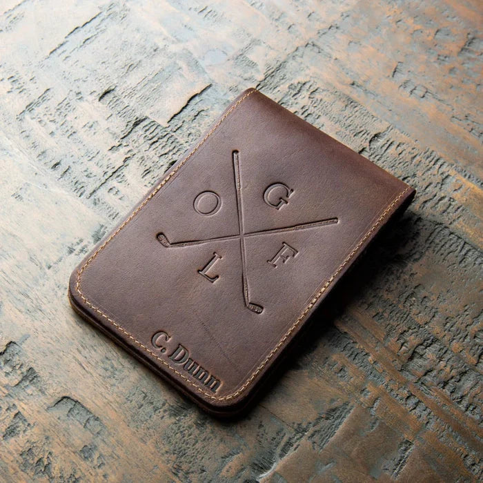 Fine Leather Golf Scorecard Holder Golf Logbook | Holtz Leather Co.