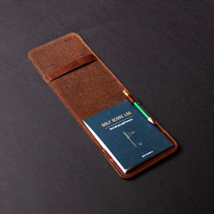 Fine Leather Golf Scorecard Holder Golf Logbook | Holtz Leather Co.