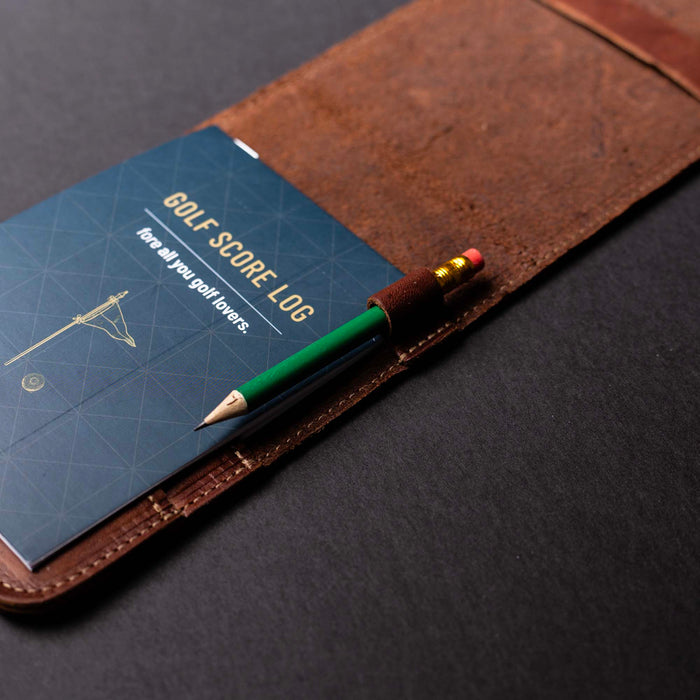 Fine Leather Golf Scorecard Holder Golf Logbook | Holtz Leather Co.