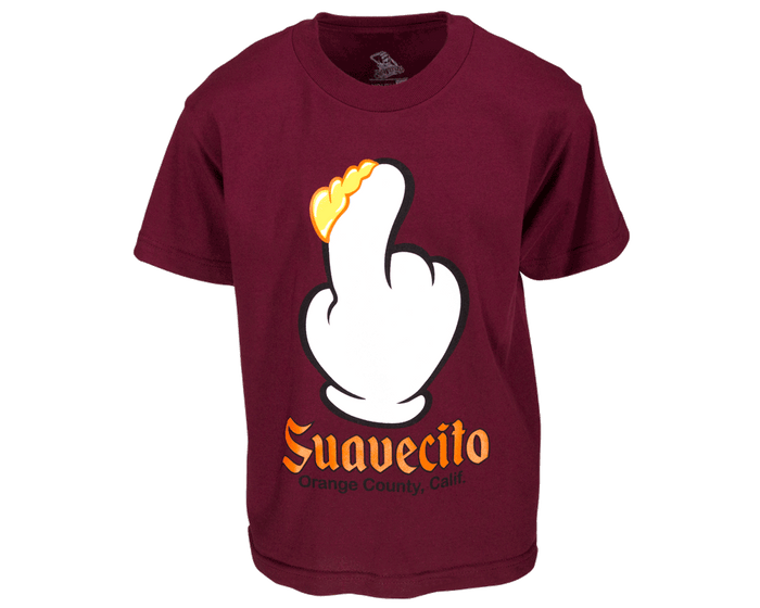 Finger Scoop Burgundy Tee - Front