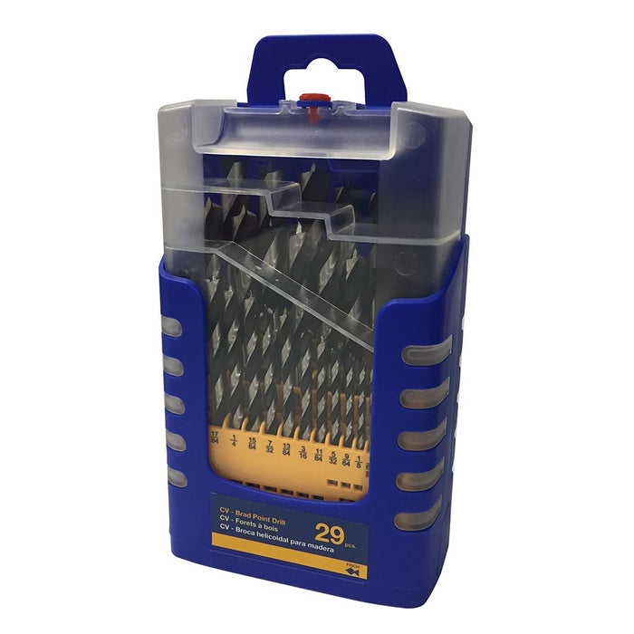 Fisch 29-pc Chrome Vanadium Brad Point Drill Bit Set