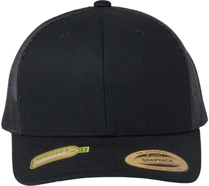 Flexfit Sustainable Retro Trucker Cap-Apparel-Flexfit-Black-Adjustable-Thread Logic