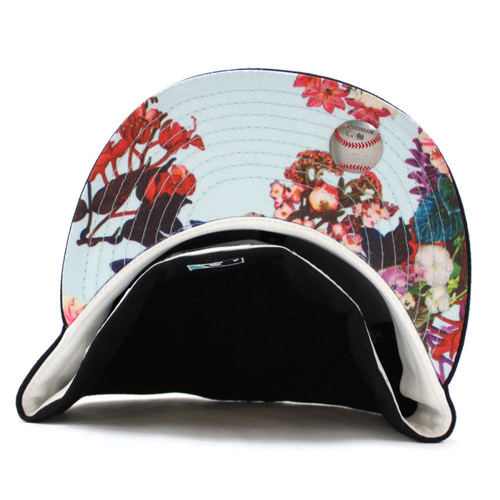 Florida Marlins 10TH Anniversary New Era 59Fifty Fitted Hat (Black Floral Under brim)