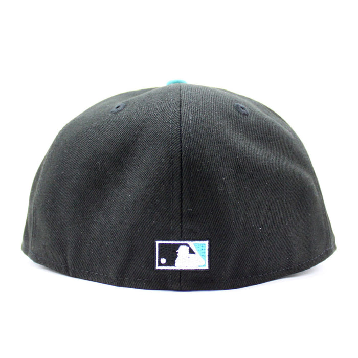 Florida Marlins 10TH Anniversary New Era 59Fifty Fitted Hat (Black Floral Under brim)