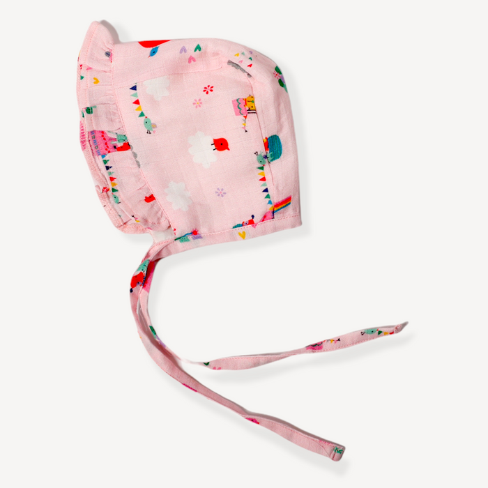 Fly Away Balloon Baby Bonnet Hat (Organic Muslin)