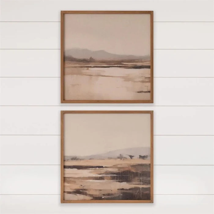 Framed Abstract Landscape Prints (Set of 2)