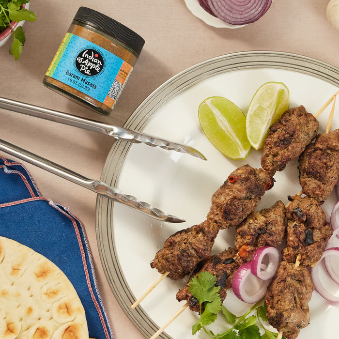 indian as apple pie garam masala with grilled indian skewers