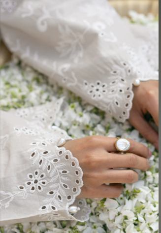 GARDEN CHARM-3PC CHIKANKARI SUIT