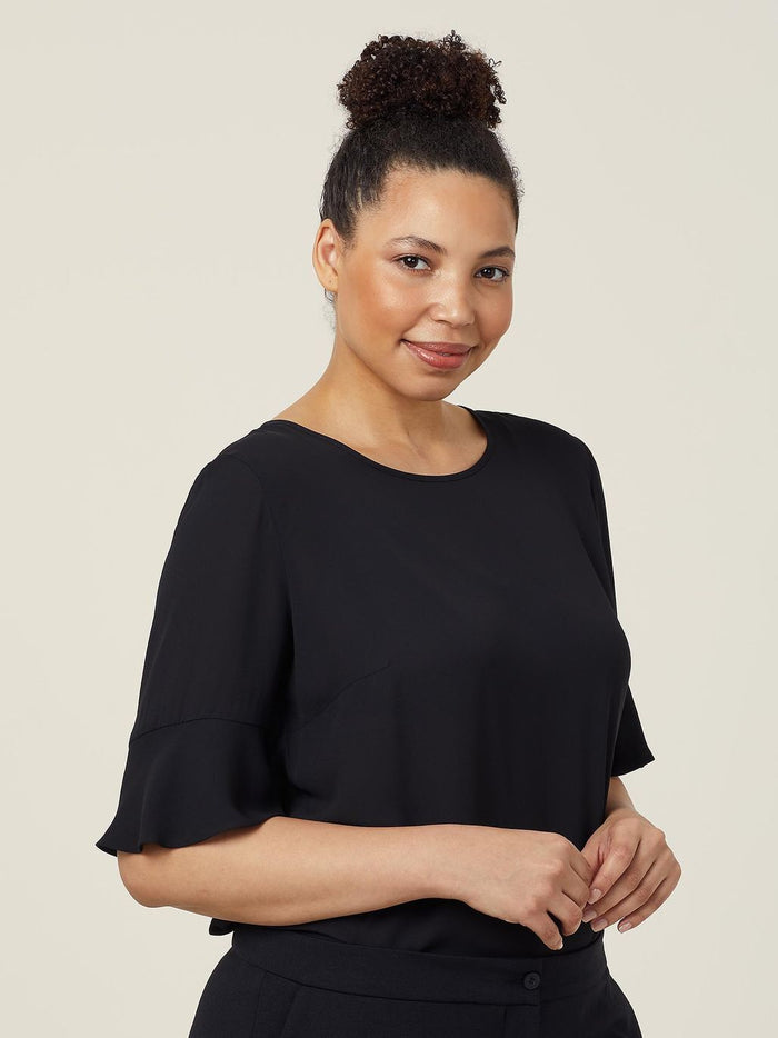 Georgie Fluted Sleeve Top | CATUK4