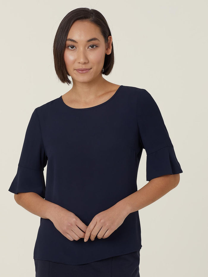 Georgie Fluted Sleeve Top | CATUK4