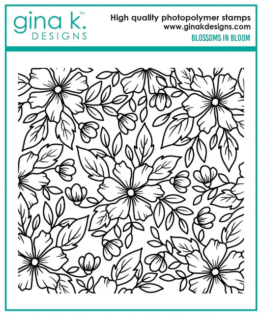 Gina K. Designs - Stamp - Blossoms in Bloom. Stamp set by Arjita Singh. Available at Embellish Away located in Bowmanville Ontario Canada.