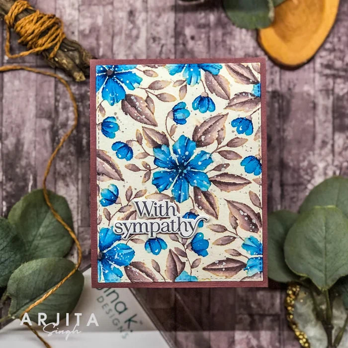 Gina K. Designs - Stamp - Blossoms in Bloom. Stamp set by Arjita Singh. Available at Embellish Away located in Bowmanville Ontario Canada. Example by Arjita Singh.