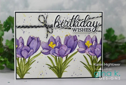 Gina K. Designs - Stamp and Die - Believe in Yourself. Set by Gina K Designs. Available at Embellish Away located in Bowmanville Ontario Canada. Example by Karen Hightower.