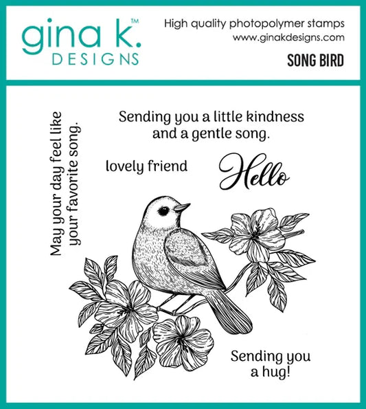Gina K. Designs - Stamp and Die - Songbird. Set by Gina K Designs. Available at Embellish Away located in Bowmanville Ontario Canada.