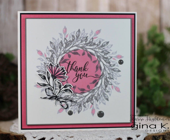 Gina K. Designs - Tools - Templates New & Improved. The new and improved Wreath Builder Template 2-pack includes two templates and two positioning stars to make 3 3/4" wreaths and 4" wreaths. Available at Embellish Away located in Bowmanville Ontario Canada. Card by Karen Hightower
