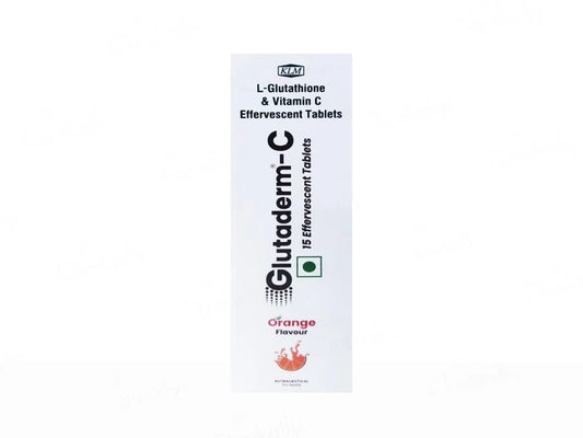 Glutaderm-C Effervescent Tablet - Orange Flavour