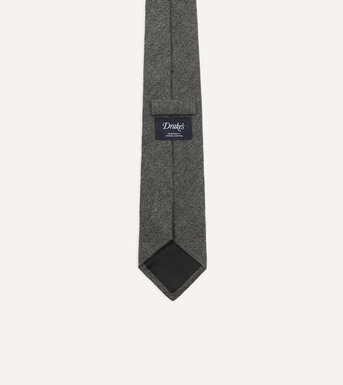 Grey Pure Cashmere Solid Tipped Tie