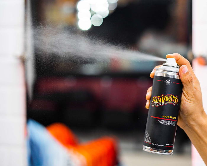 Suavecito Non-Aerosol Hairspray (Grooming Spray) — 8 oz pump bottle product photo; water-soluble, flake-free, brushable hold