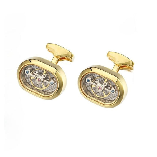Handmade Gold Plated Watch Movement Cufflinks