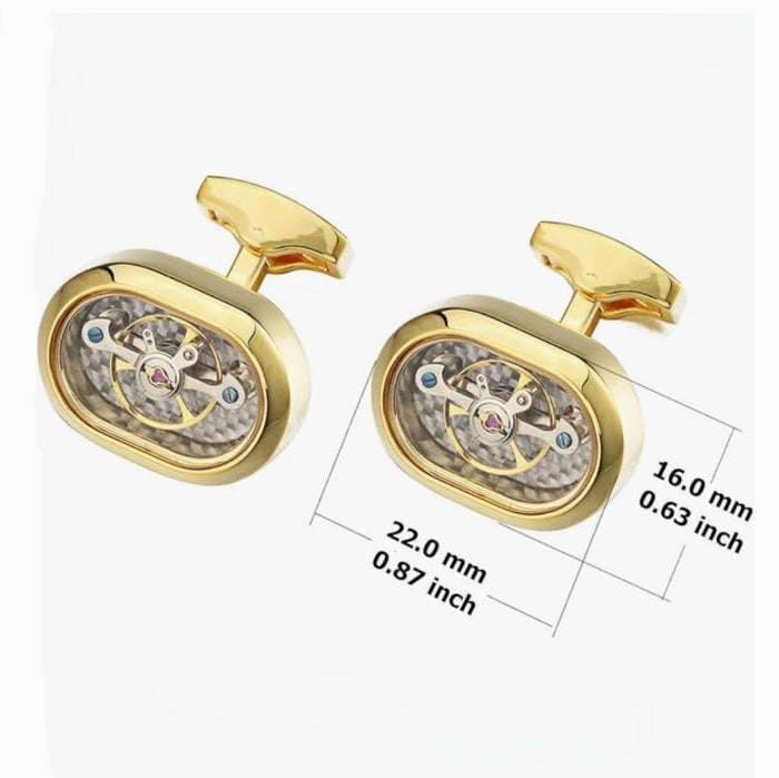 Handmade Gold Plated Watch Movement Cufflinks