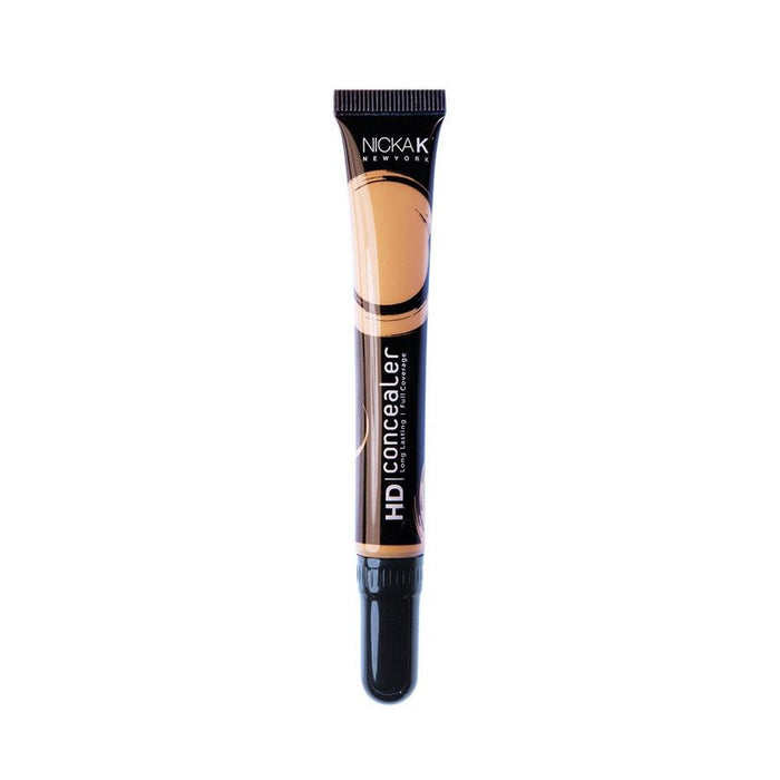 NICKA K HD concealer for dark circles in beige tube with black cap makeup product