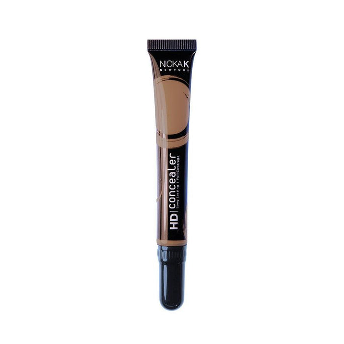 NICKA K HD concealer for dark circles in a sleek brown tube with black cap