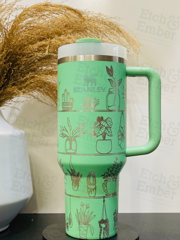 House Plant Custom Stanley Adventure Quencher 40 Oz Tumbler Tumblers
