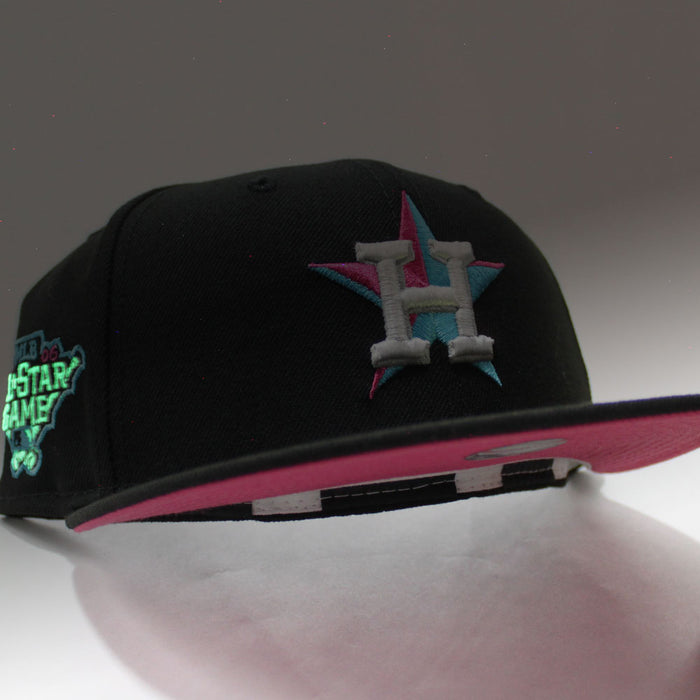 Houston Astros 2006 All-Star Game New Era 59Fifty Fitted Hat (Glow in the Dark Black Beet Under Brim)
