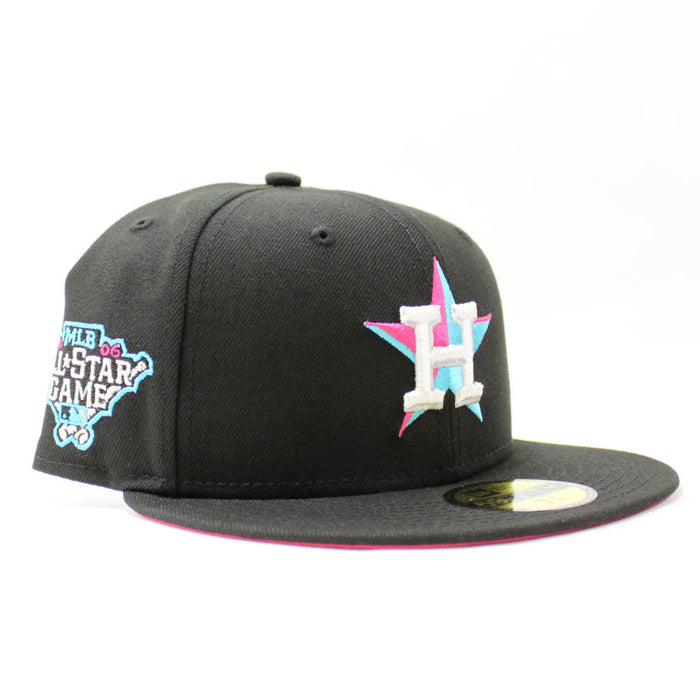 Houston Astros 2006 All-Star Game New Era 59Fifty Fitted Hat (Glow in the Dark Black Beet Under Brim)