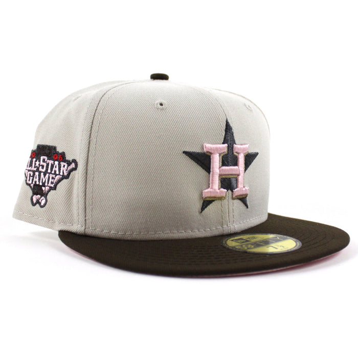 Houston Astros 2006 All Star Game New Era 59Fifty Fitted Hat (Stone Walnut Pink Under Brim)