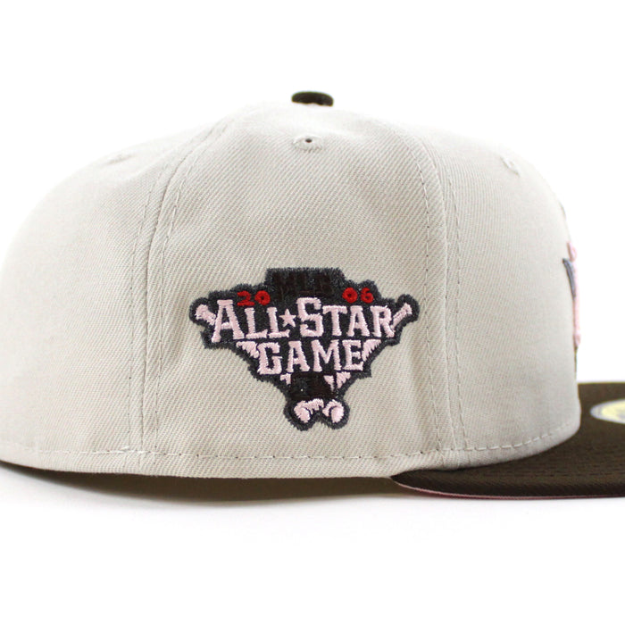 Houston Astros 2006 All Star Game New Era 59Fifty Fitted Hat (Stone Walnut Pink Under Brim)