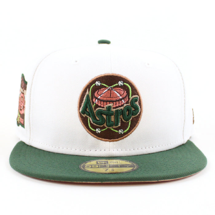 Houston Astros 50Th Anniversary 1962-2012 New Era 59Fifty Fitted Hat (WHITE MOUNTAIN PINE GREEN BLUSH SKY Under Brim)