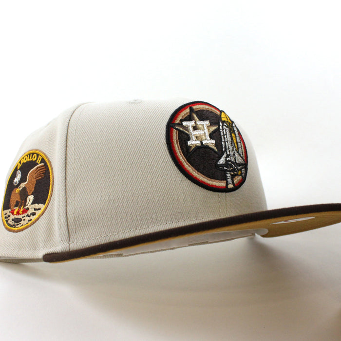 Houston Astros Apollo 11 New Era 59Fifty Fitted Hat (Stone Burnt Wood Camel Under Brim)