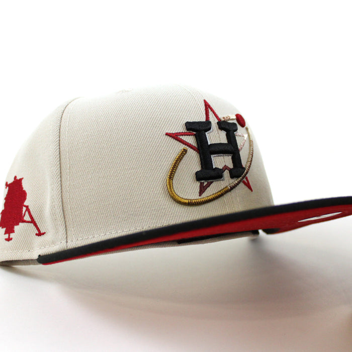 Houston Astros CITY CONNECT ROVER New Era 59Fifty Fitted Hat (STONE BLACK SCARLET  Under Brim)