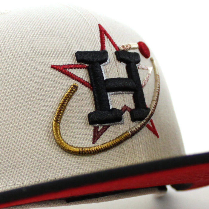 Houston Astros CITY CONNECT ROVER New Era 59Fifty Fitted Hat (STONE BLACK SCARLET  Under Brim)