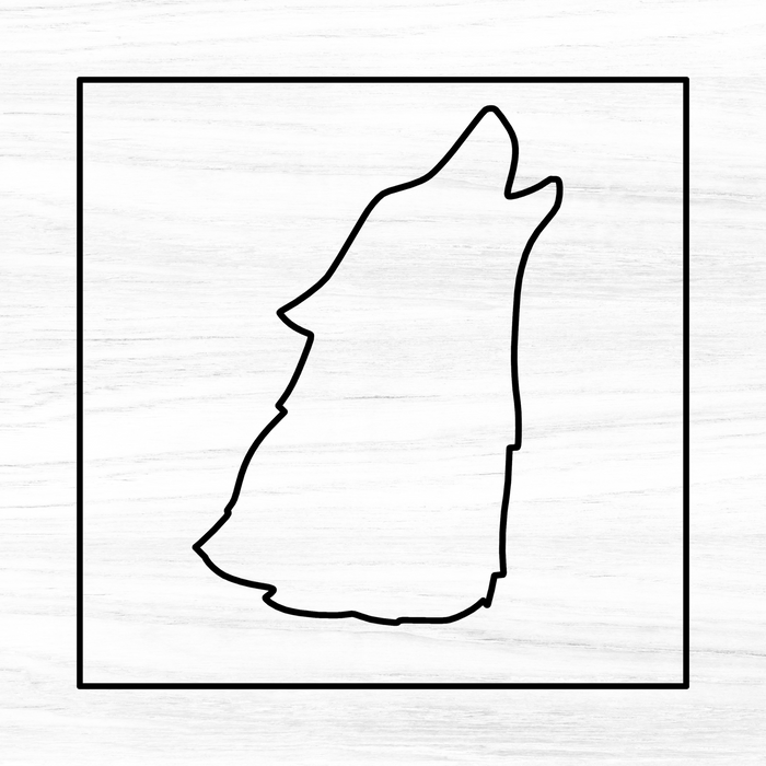 Howling Wolf Head Acrylic Router Template