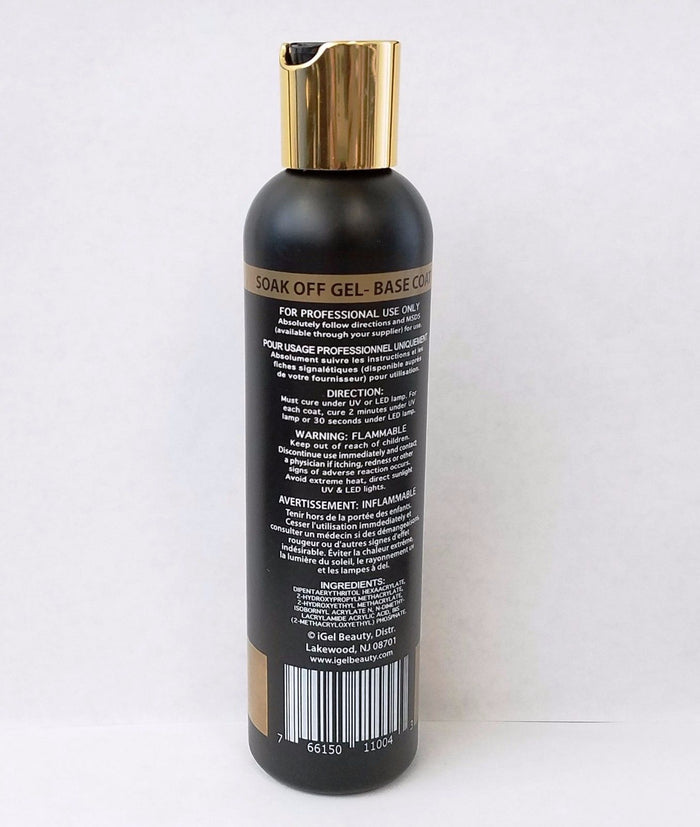 IGEL - IMPECABLE Soak Off Gel - Refill TOP COAT & BASE COAT - 8oz
