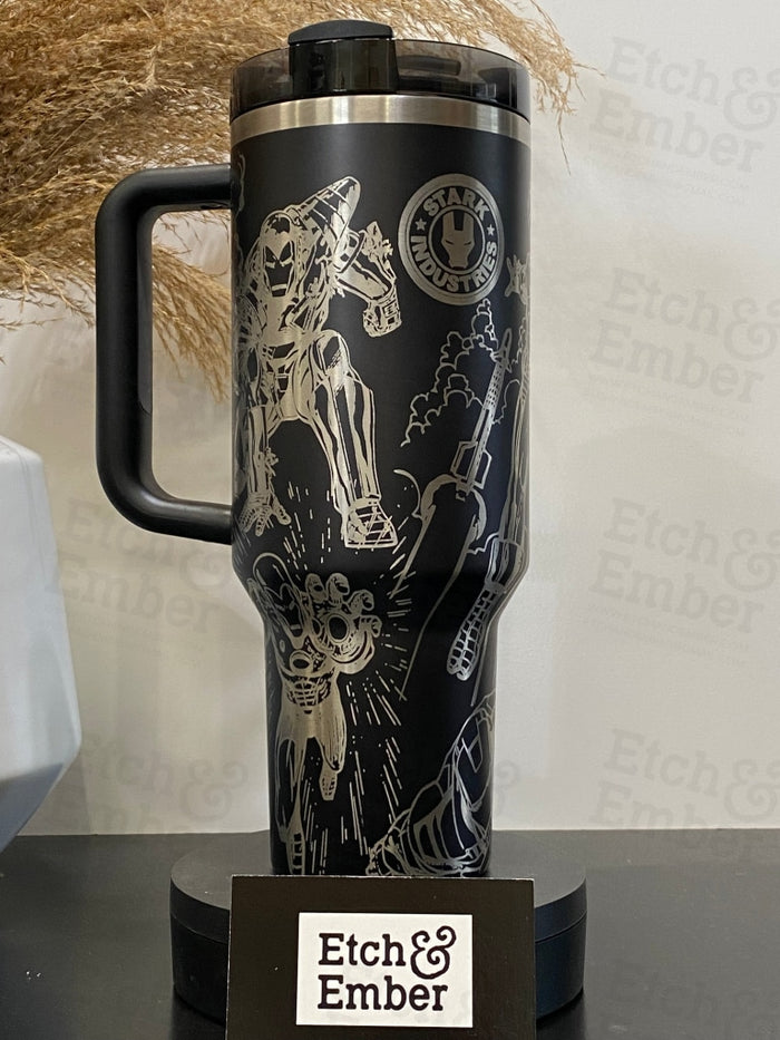 Iron Man Custom Stanley Adventure Quencher 40 Oz Tumbler Tumblers