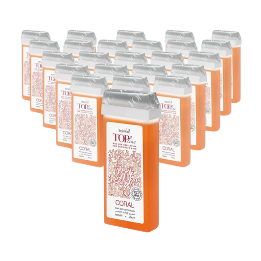 Italwax - Coral Top Line Wax Cartridge, 24 x 100ml