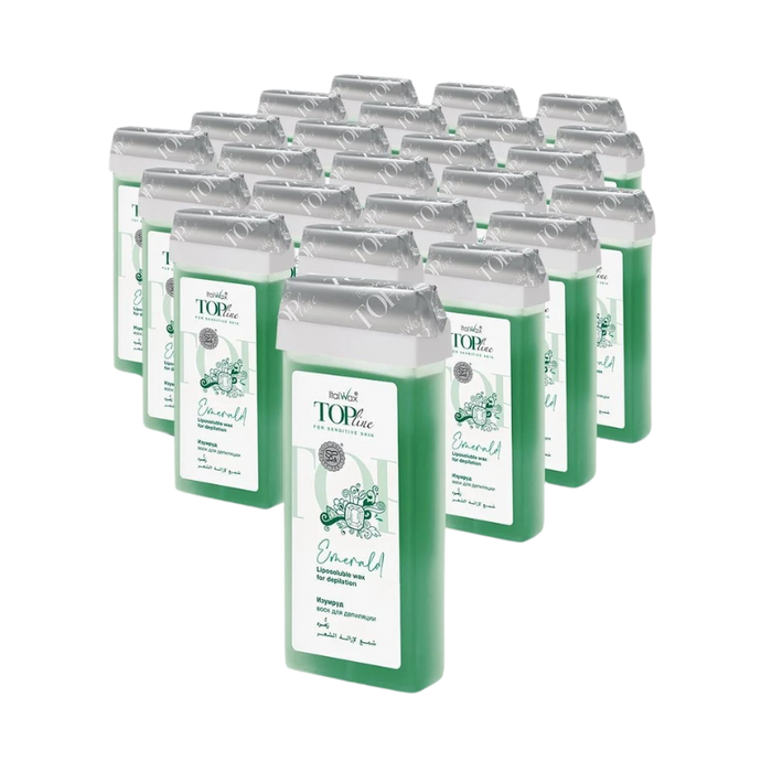 Italwax - Emerald Top Line Wax Cartridge, 24 x 100ml