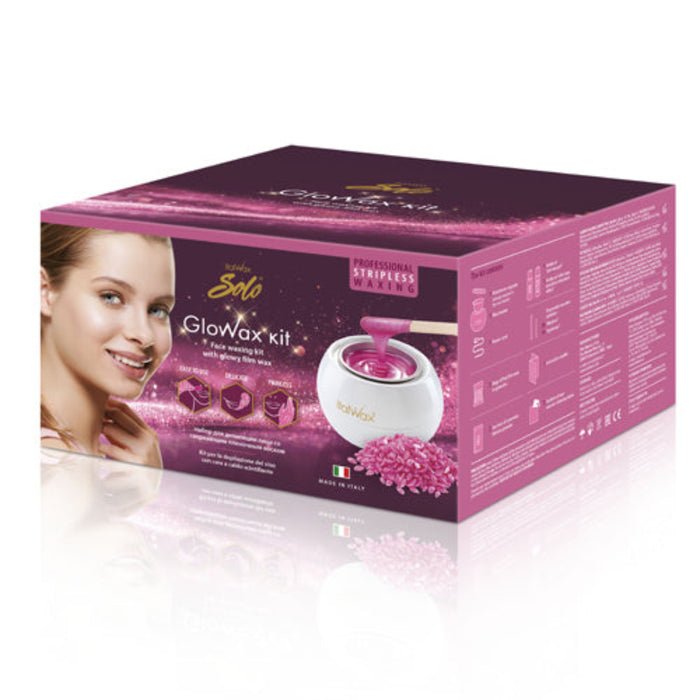 W399 Italwax Glowax Facial Waxing kit | Italwax Glowax Kit contains heater, wax pre- and after lotion to perform facial waxing treatments