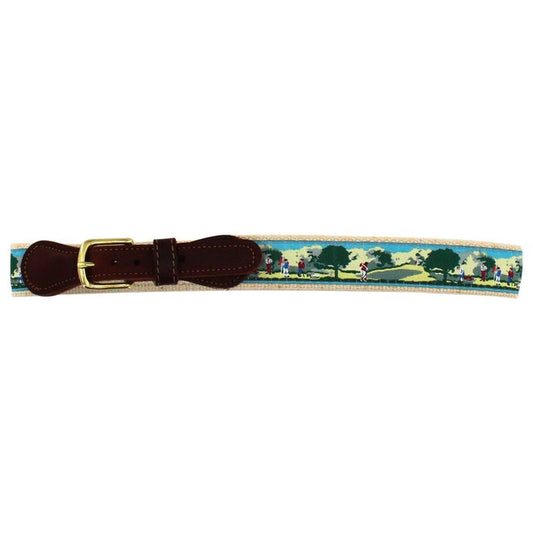 J. Bailey Buddy Belt- Golf Scene Ivory