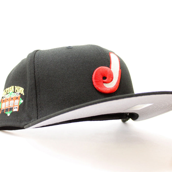 Jacksonville Expos Wolfson Park Stadium New Era 59Fifty Fitted Hat (Glow in the Dark Black Gray Under Brim)