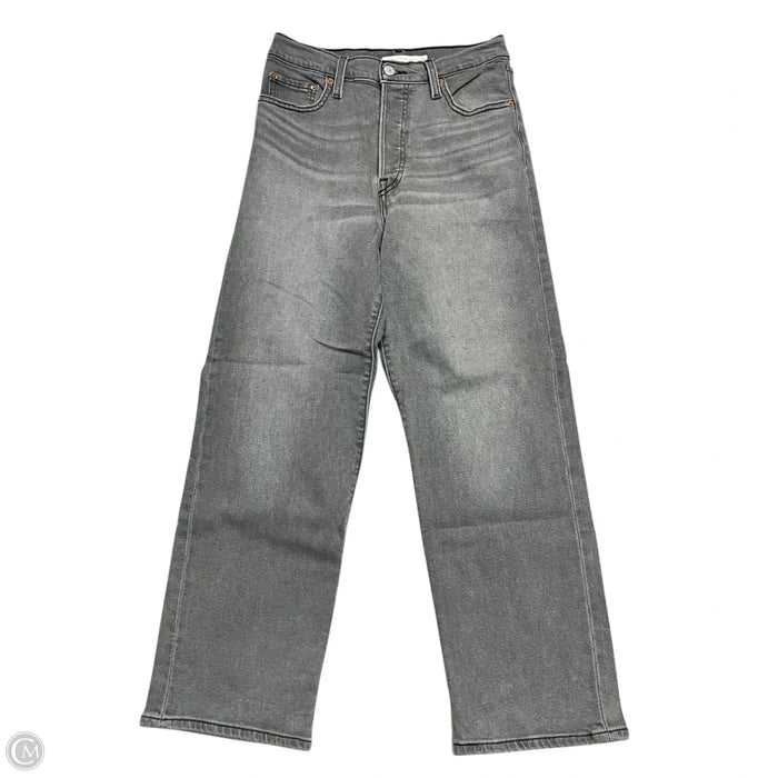 Jeans Straight By Levis In Grey Denim, Size: 2