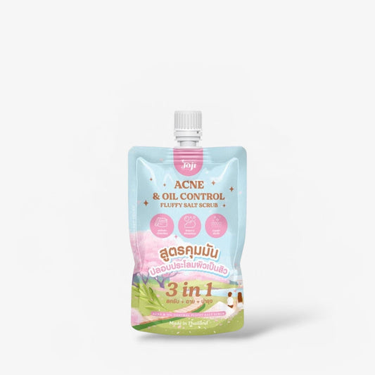 Joji Acne & Oil Control Fluffy Salt Scrub 350g مقشر جوجي الملحي الناعم للتحكم في حب الشباب والزيوت - Princess Cosmetics Qatar