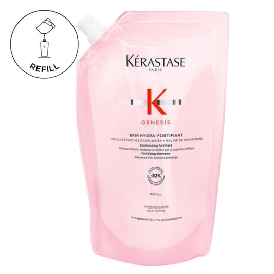 Kerastase 500ml Genesis Bain HYDRA Fortifying Shampoo REFILL Pouch For Fine Hair