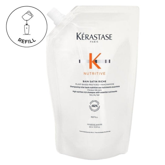 Kerastase 500ml Nutritive Bain Satin Riche Shampoo REFILL Pouch