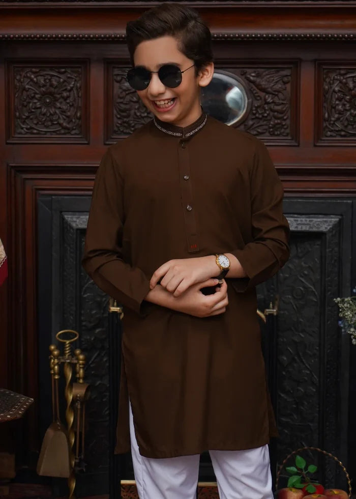 KID'S CARAMEL BROWN KURTA