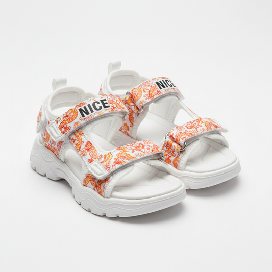 Kids NICE Sport Sandals White - White Background