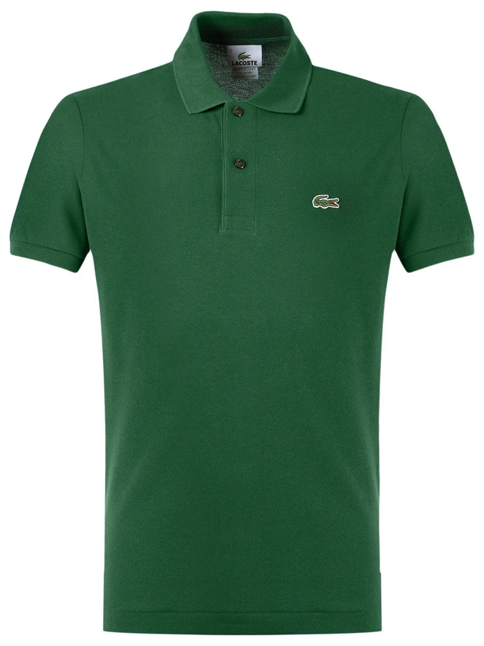 Lacoste cotton polo shirt green